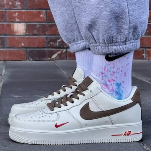 Nike Air Force 1 "Premium White Brown"