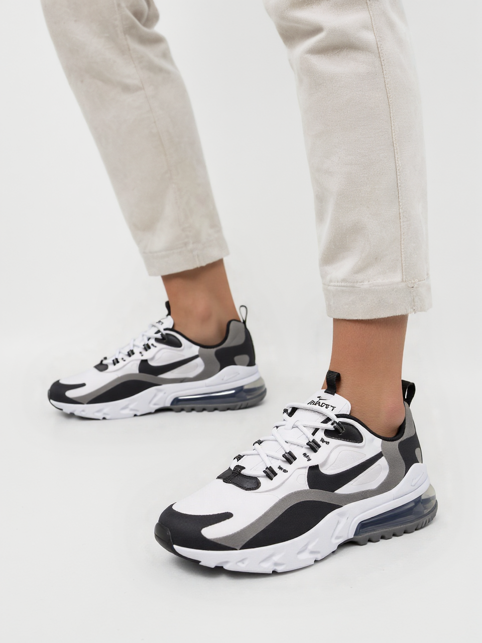 Nike Air Max 270 React GS 'White Black'