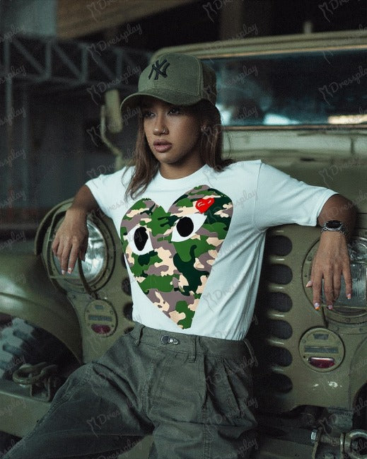 Comme Des Garçons Camo Logo T-shirt